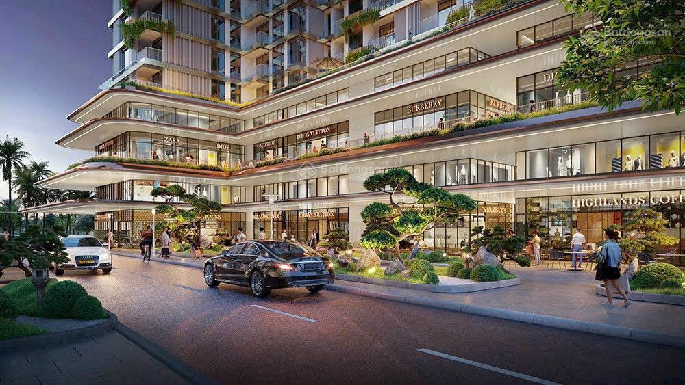 Cho thuê shophouse khối đế gần góc t0117 tại sun ponte residence đà nẵng, diện tích 164m2