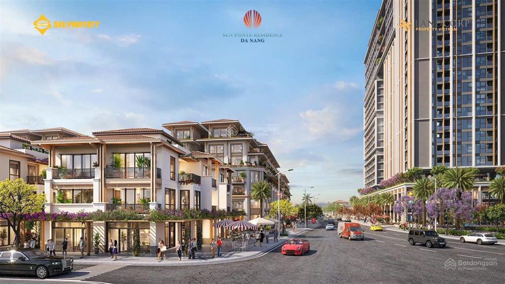 Cho thuê shophouse khối đế gần góc t0117 tại sun ponte residence đà nẵng, diện tích 164m2