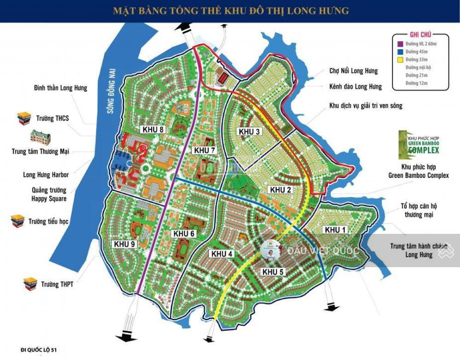 Chuyên bán đất khu đô thị long hưng city, p. long hưng, tp biên hòa, 1 số nền cần bán 0987 666 ***