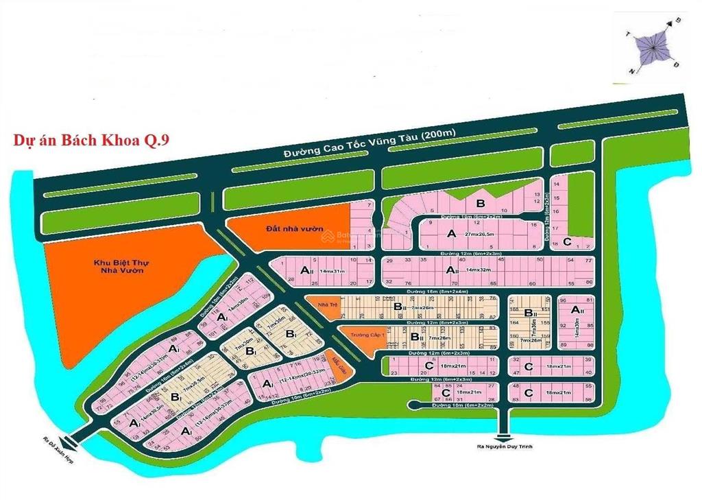 Bán gấp lô đất kdc bách khoa quận 9 (tp thủ đức), dt 7x26m, đ12m, sổ đỏ chính chủ, 0914 920 ***