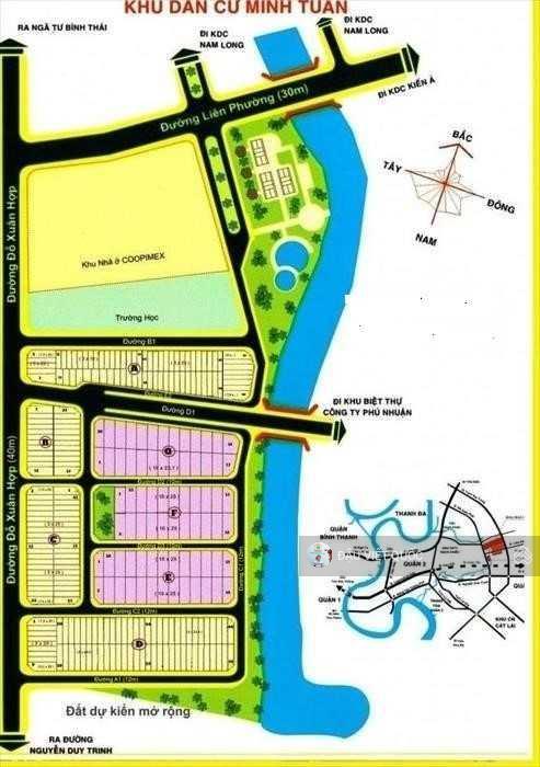 Bán lô e, đất biệt thự dt 10x25m, khu dân cư hoàng anh minh tuấn, p. phước long b, tp thủ đức