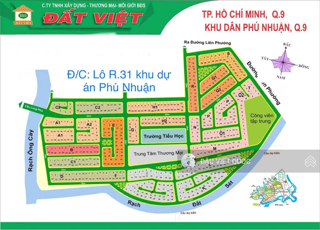 Môi giới chuyên nghiệp đất nền phú nhuận, phước long b, tp. thủ đức đt 0914 920 *** đc lô r31 dự án