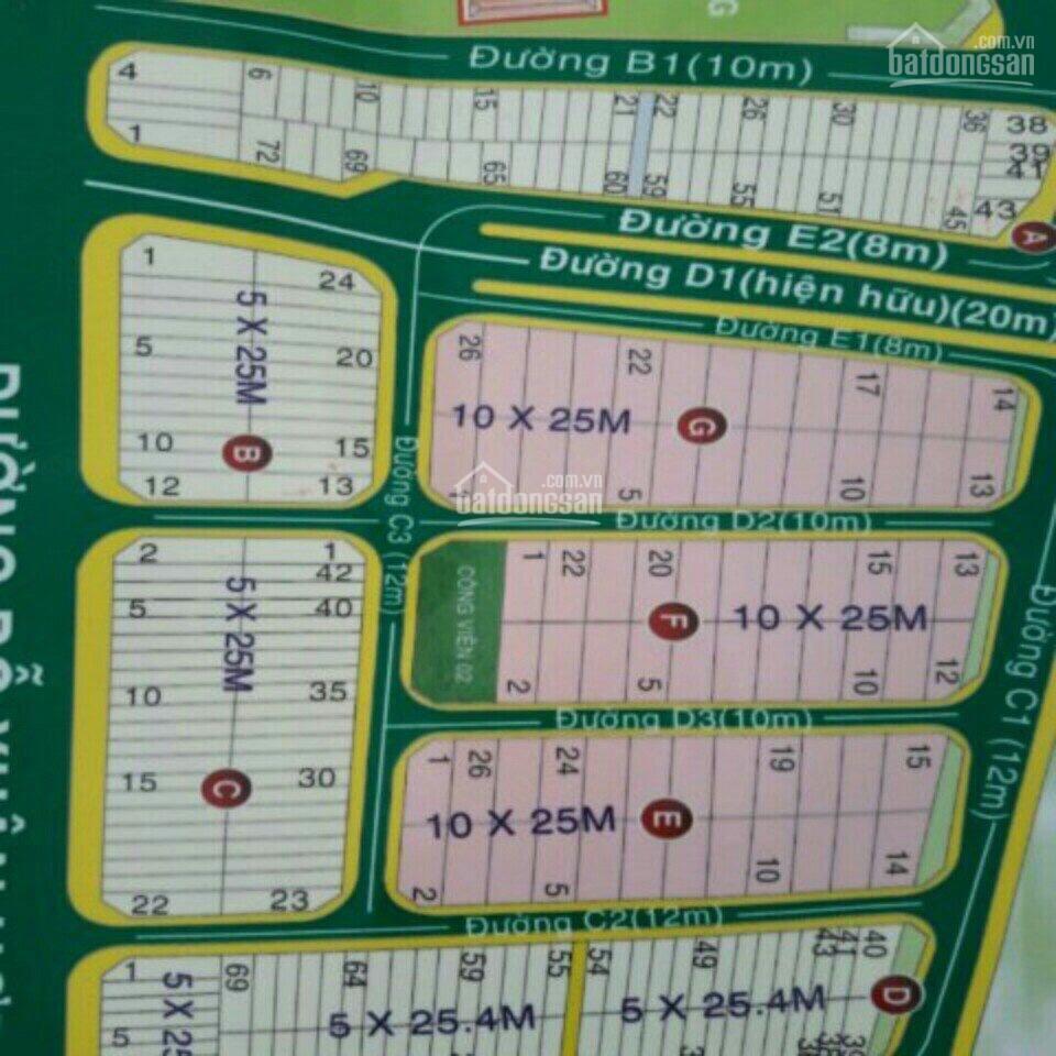 Bán nền biệt thự kdc hoàng anh minh tuấn, tp thủ đức, dt 10x25m, giá 115 tr/m2, trục chính dự án