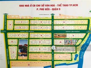 Chuyển nhượng lại nền đất 5m x 20m (100m2) tại kdc sở văn hoá thông tin, p phú hữu, tp thủ đức