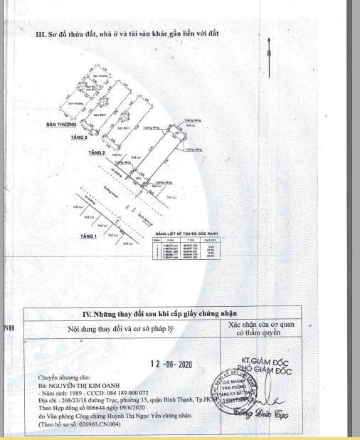 Bán nhà 94/6 đặng thùy trâm. hẻm thông xe hơi 12m. dt 5x20m. trệt 2 lầu st. giá 13,5 tỷ