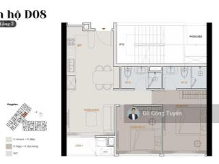 Chính chủ bán căn d08 66m2 thiết kế 2pn2wc tầng đẹp giá tốt, giá 5,6 tỷ chủ chênh nhẹ, bàn giao sớm