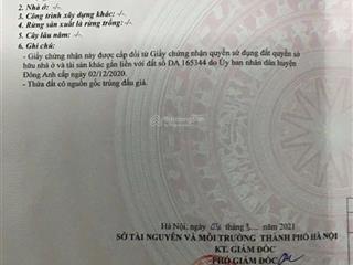 Bán mảnh đất đẹp, điểm x5, thôn đông tây, xã vân nội, huyện đông anh, tp hà nội. dt 69,6 m2