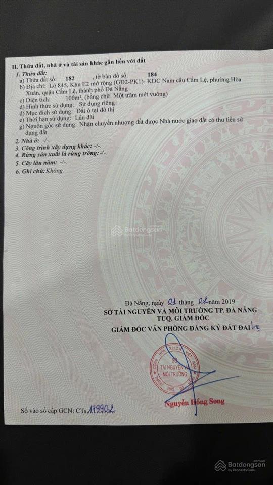 Cần bán gấp 1 lô đất đẹp đường tùng lâm 3, đối diện công viên