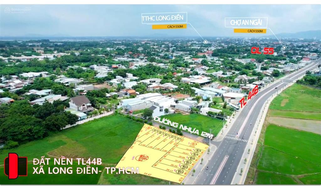 Bán đất 100% thổ cư 6m x 16m = 96m2  giá chỉ 1,45 tỷ  bao giấy tờ.
