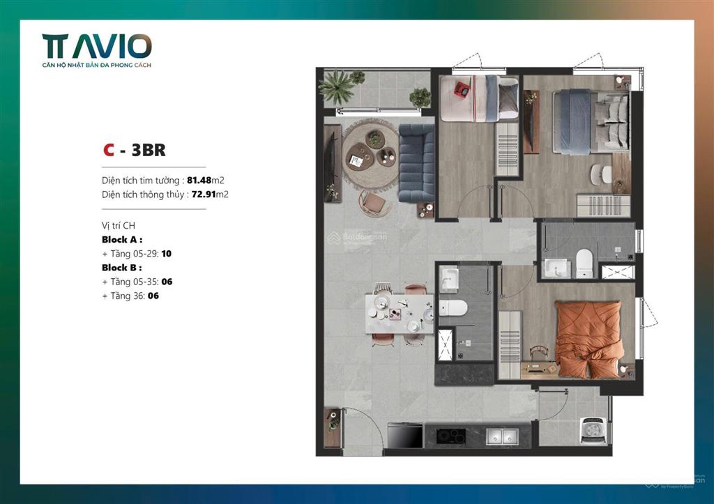 Suất nội bộ căn 2pn trực tiếp chủ đầu tư, chiết khấu 3%, 50 triệu trừ vào giá bán