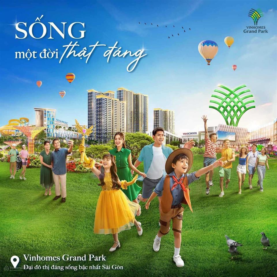 Bán nhà phố vinhomes grand park 96m2 liền kề, đường thông, giá đầu tư