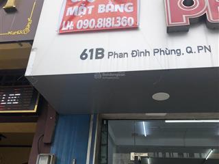 Cho thuê mặt bằng nhà mặtt tiền đướng phan đình phùng, q.phú nhuận 4x12m