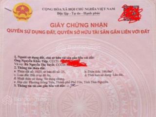 Mình cần bán đất nền dự án phổ yên residence, 2,1 tỷ thương lượng, 100m2, tại phổ yên, thái nguyên