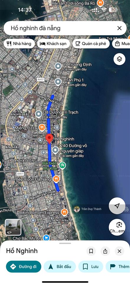 Bán lô đất mặt tiền hồ nghinh cách biển mỹ khê chỉ 200 m