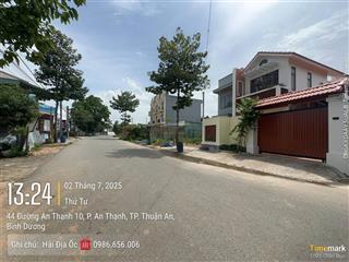 Đất mặt tiền đường an thạnh 10  đường nhựa 8m  diện tích 5x23 ( thổ cư 60m )