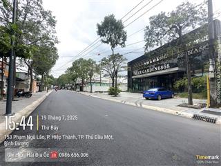 Hiếm  đất mặt tiền đường phạm ngũ lão gần ngã 6 bình dương  dt 9.5 x 21 (full thổ cư)