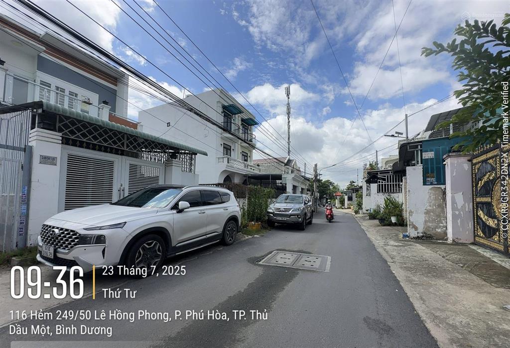 Đất phú hoà dt 5x20 (70m2 thổ cư), đường nhựa 5m, hẻm 385 đường lê hồng phong