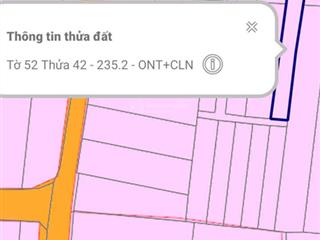 Đất mặt tiền quốc lộ 55, gần chợ bưng riềng, xuyên mộc, bà rịa vũng tàu, 4,1 tỷ, 235,2 m2, 40m2 tc