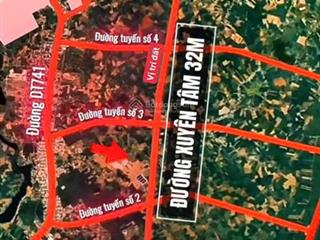 Bán đất tại đường xuyên tâm, tân tiến, đồng phú 490 triệu, 200 m2 đẹp, nhiều tiện ích