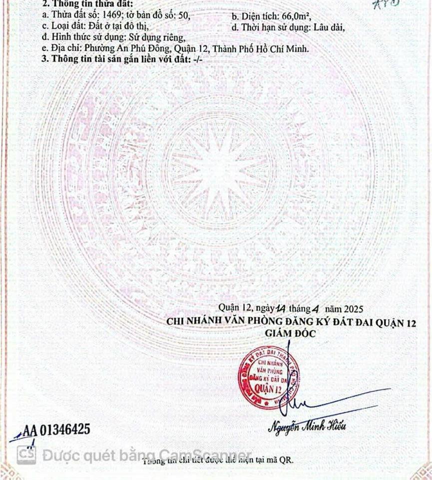 Bán đất hẻm 114 vườn lài, p. apđ 4.9 tỷ, 66m2, phù hợp kinh doanh, pháp lý đầy đủ