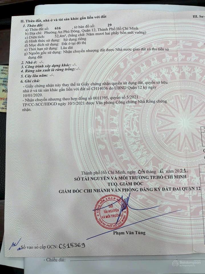 Bán đất vườn lài, an phú đông, quận 12, tp.hcm, 4,4 tỷ, 55,6m2 xây nhà cực đẹp đường 12m vỉa hè