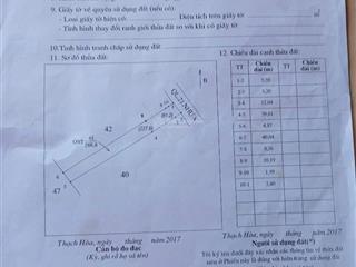 Bán nhà đất tại 422 đường 21, cụm 5 thôn 3 thạch hòa, thạch thất, 30 triệu / m2, 288 m2