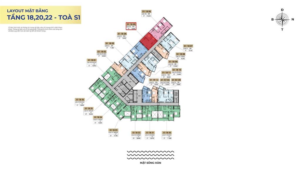 Chuyển nhượng gấp căn 1pn+ giá rẻ nhất tt, 56m2 tầng cao sun symphony vay 70%, hỗ trợ lãi 30 tháng