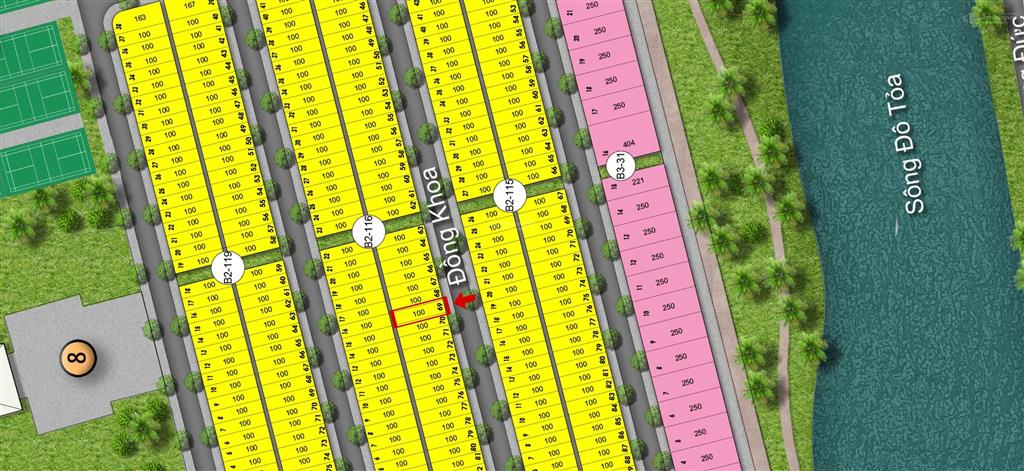B21166x đường đồng khoa, hoà xuân đà nẵng nằm ngay bờ sông , công viên