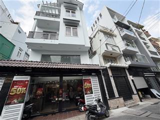 Nhà ngang 6m hxh 8m phan xích long  căn góc 3 mặt hẻm oto  100m  4 tầng  khu vực kd sầm uất