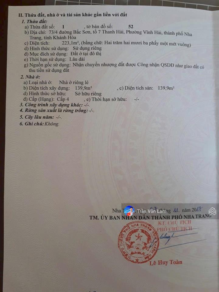 Cơ hội vàng giảm sâu cần bán nhanh nhà sát đường bắc sơn, vĩnh hải, nha trang