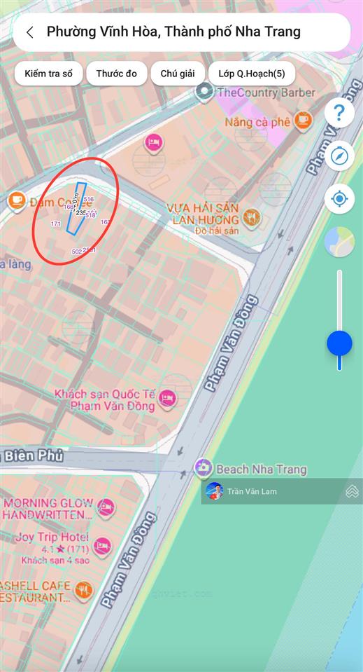 Bán đất mặt tiền dương hiến quyền sát biển nha trang