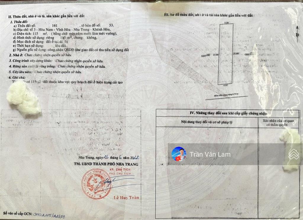 Bán lô đất hướng nam mặt tiền đường sử hy nhan, sát điện biên phủ vị trí đẹp, giá tốt