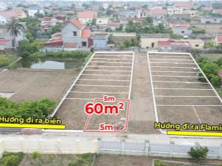 Bán lô góc thị trấn quất lâm, nằm gần biển và nhìn sang khu công nghiệp.bám đường chính giá trên tỷ