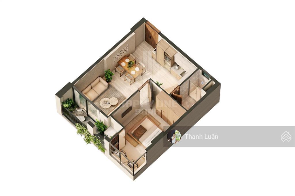 Chính chủ bán căn 59m2 2pn 1wc giá 3 tỷ view đông nam tại happy one sora linh xuân