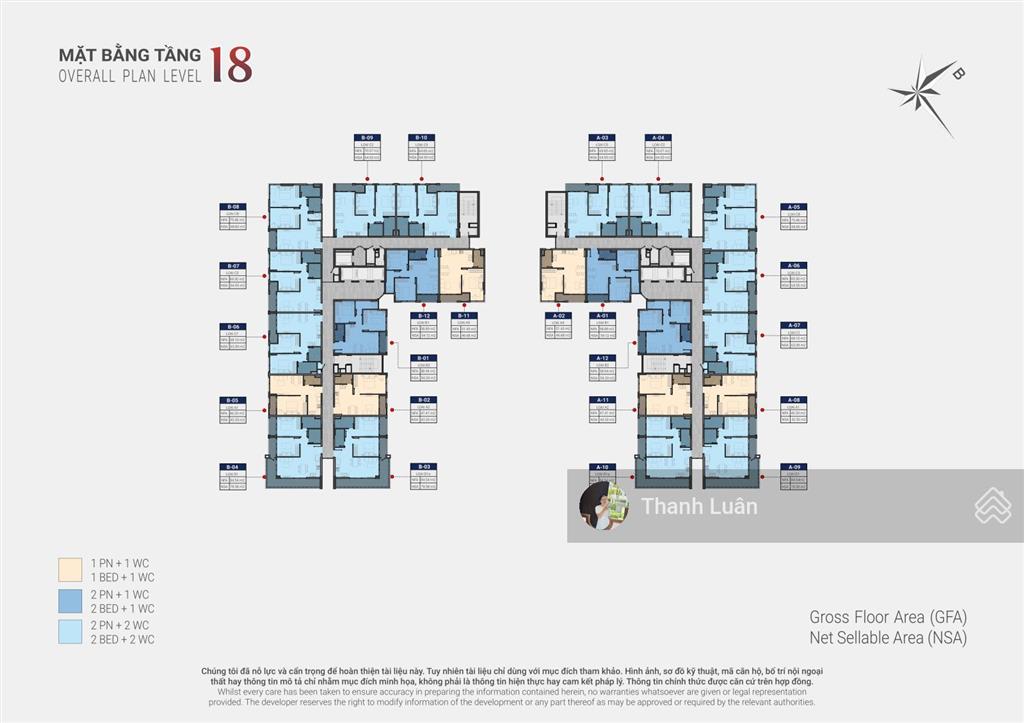 Chính chủ cần ra căn 59m2 2pn1wc hướng đông nam tầng 8 giá 2.9 tỷ tại happy one sora