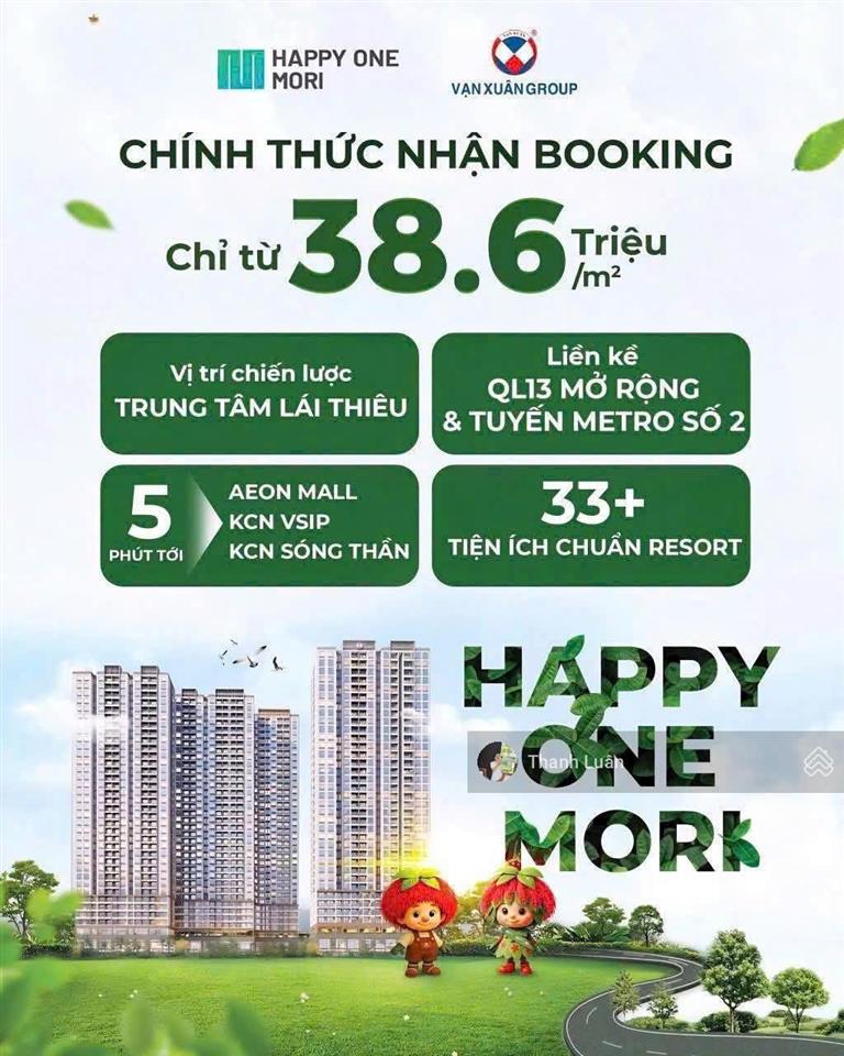 (ngoại giao) căn 1pn + hướng đông nam tầng 10 giá gốc cđt ưu đãi chiết khấu cao happy one mori