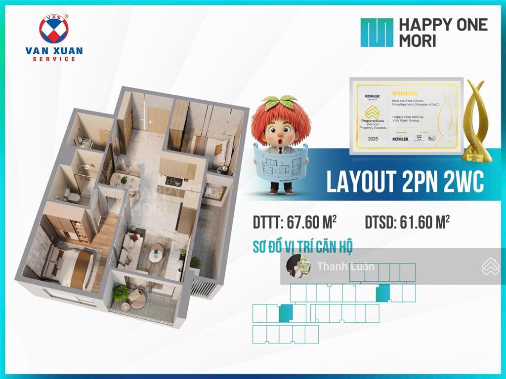 (ngoại giao) căn 1pn + hướng đông nam tầng 10 giá gốc cđt ưu đãi chiết khấu cao happy one mori