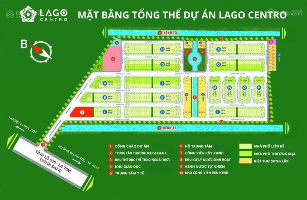 Cần tiền bán gấp nền đất dự án lago centro. lô a, b, c, d, e, f, h. sổ hồng.  0913 773 ***
