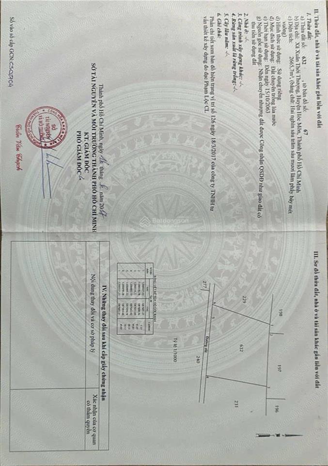 Bán 1,6 hecta đất ở xã xuân thới thượng, hóc môn, hồ chí minh giá 2,5tr/1m