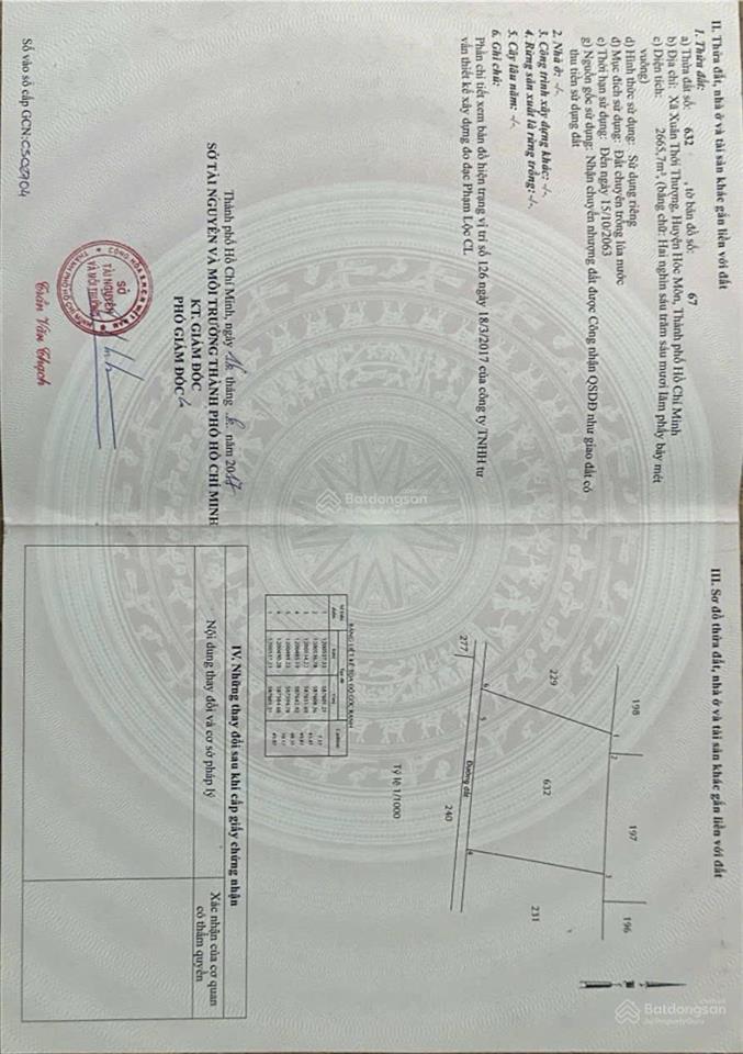 Bán 1,6 hecta đất ở xã xuân thới thượng, hóc môn, hồ chí minh giá 2,5tr/1m