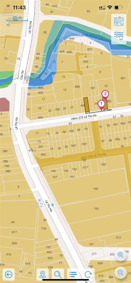 Bán đất đường lê thị hà vào 100m, giá 4,8 tỷ, đường nhựa 10m thông