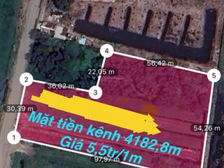 Bán 4182,8m giá 5,5tr/1m mặt tiền kênh xã xuân thới thượng hm