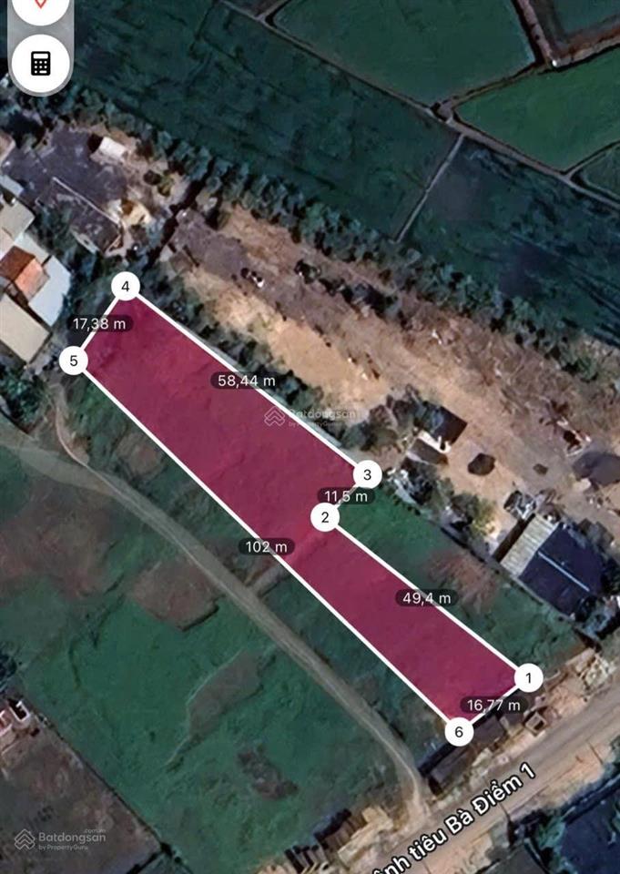 Bán gấp 1950m2 đất mặt tiền kênh t  1 xã bà điểm hóc môn, giá 8,5tr/1m2