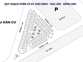 Cần bán đất 2 mặt thoáng đất đấu giá x2 thái bình  xã đông anh (xã mai lâm cũ) dt 80m2