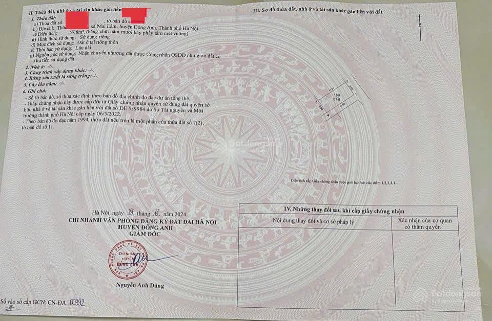 Siêu phẩm lô góc phúc thọ mai lâm đông anh. dt 57.8m2. vị trí thôn phúc thọ, xã mai lâm