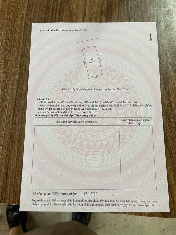 Bán đất vị trí khu phân lô 100.5m đẹp nhất khu lộc hà. thôn lộc hà  xã đông anh