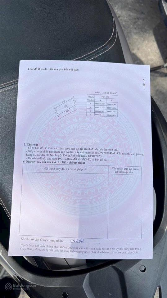 Bán đất  xóm sằn  cổ loa  đông anh  hà nội.
dt 33.6m2