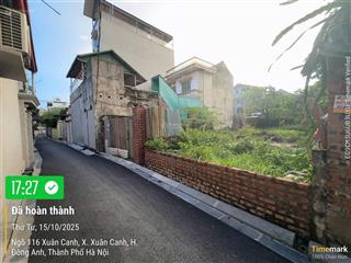 Đất nền thuộc thôn lực canh  xã đông anh (xã xuân canh cũ), với diện tích 105m2