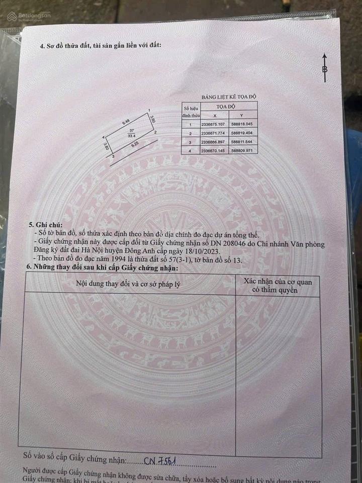 Cc gửi bán lô đất , tại thôn sẳn , cổ loa , đông anh , hà nội . giá bán chỉ 2.650 tỷ .