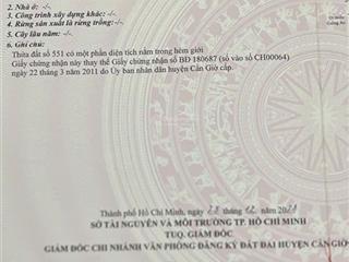 Bán đất 3 mặt tiền đường giồng ao, cần thạnh, cần giờ. ngang 12m